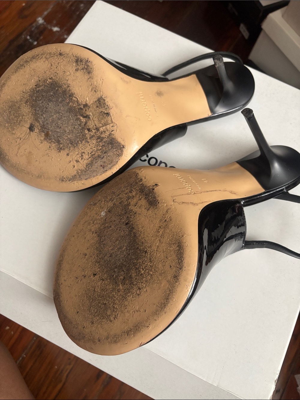 Coperni Black Patent Slingback Pumps - Glossy Rounded Toe - Picture 2 of 4